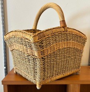 lot 95 image: Woven Basket with Pinecones