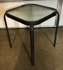 lot 112 image: Two Glass Top Patio Tables