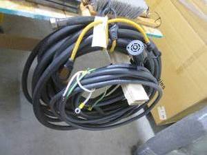 lot 12 image: Heavy duty 10 awg weather resistant 25ft cord with ground wire and craftsman water hose