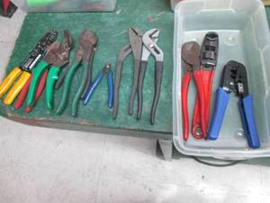 lot 51 image: Channel lock, wire stripper and plier assortment