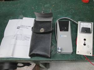 lot 64 image: Tif refrigerant detector with case plus a General Electric D-C Amperes