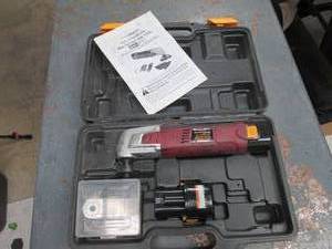 lot 78 image: Chicago Electric cordless multifunction tool in case with battery and accessories