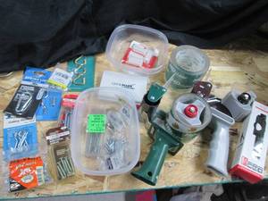 lot 99 image: Extra wide tape gun dispensers, replacement tape and other supplies