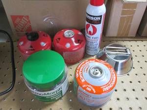 lot 145 image: Thermoplastic moldable beads, camping fuel and butane