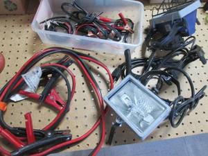 lot 147 image: Storage organizers overflowing with misc hardware, light bulbs and other supplies