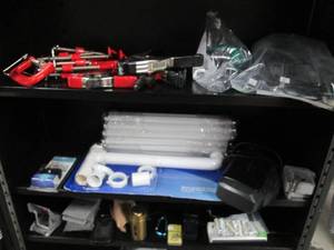 lot 165 image: Lot of c-clamps, grip clamps, assorted battery chargers and much more