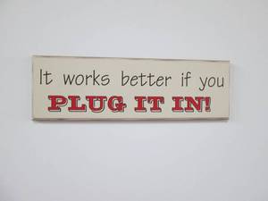 lot 187 image: Humorous wood sign...
