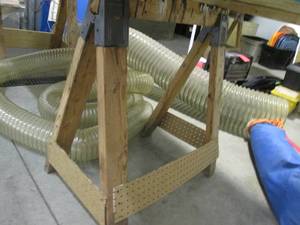 lot 189 image: (6) wooden saw horses...