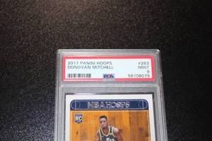 lot 20 image: 2017-18 Hoops Donovan Mitchell #263 Rookie Card PSA 9