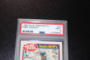 lot 60 image: 1989 Hills Team MVPs Kirby Puckett #23 PSA 9