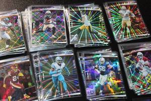 lot 70 image: 2022 Prestige Xtra Points Parallel Football Card Lot  75 Cards