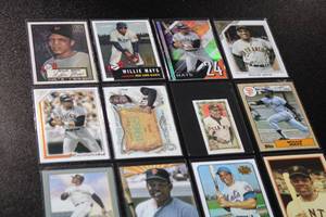 lot 73 image: Willie Mays Baseball Card Lot  16 Different Cards