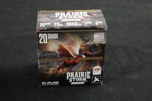 lot 71 image: Lot of (1 Box) Federal Prairie Storm FS Lead 20 Gauge 2-34 1oz 4-Shot Upland Shotshells 25-count ( 25 total items )