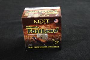 lot 81 image: Lot of (1 Box) Kent Ultimate Fast Lead Diamond Shot 20 Gauge 2-34 1oz 6-Shot High Performance Shotshells 25-count ( 25 total items )