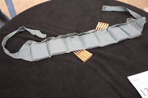 lot 124 image: Lot of (70) Rounds - (14) Slide Strip Clips and (1) Ammo Belt