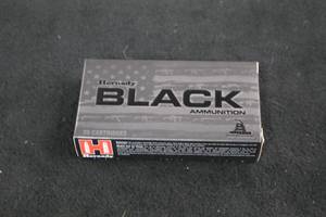 lot 194 image: Lot of (1 Box) Hornady Interlock Black 5.56 NATO 75gr HD SBR Cartridges #81296 20-count ( 20 total items )