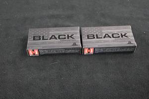 lot 195 image: Lot of (2 Boxes) Hornady Interlock Black 5.56 NATO 75gr HD SBR Cartridges #81296 20-count ( 40 total items )