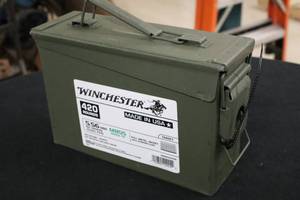 lot 234 image: Lot of (420) Winchester Target 5.56mm 62gr Full Metal Jacket with Stripper Clips Centerfire M855 Green Tip Cartridges - Metal Ammo Case