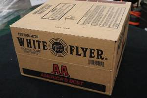 lot 353 image: Lot of (1 Box) AA Americas Best White Flyer Orange Dome Clay Targets 135-count ( 135 total items )