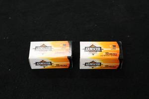 lot 275 image: Lot of (2 Boxes) Armscor 22 Long Rifle 36gr Hollow Point Rimfire High Velocity Cartridges 50-count ( 100 total items )