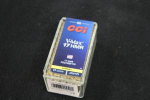 lot 305 image: Lot of (1 Box) CCi V-MAX 17 HMR 17gr Polymer Tip Cartridges 50-count ( 50 total items )