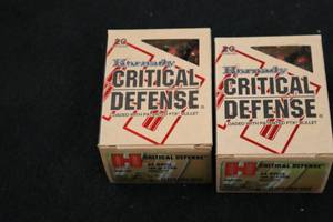 lot 334 image: Lot of (2 Boxes) Hornady Critical Defense FTX 44 SPCL 165gr Brass Case Cartridges #90700 20-count ( 40 total items )