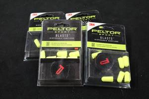 lot 397 image: Lot of (4) 3M Peltor Blasts Sport 32NRR Disposable Earplugs