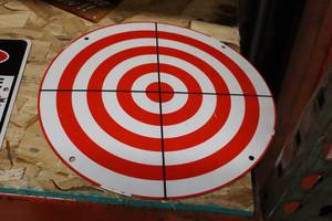 lot 494 image: Porcelain Bullseye Sign