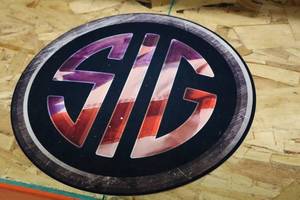 lot 497 image: Sig logo Metal Sign