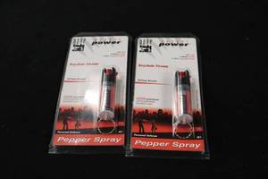 lot 428 image: Lot of (2) UDAP Pepper Power Keychain Stream Pepper Spray