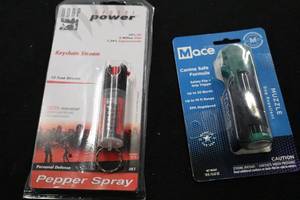 lot 429 image: Lot of (2) Self Defense - UDAP Pepper Power Pocket Pepper Spray, Mace Canine Safe Formula Muzzle Dog Repellent