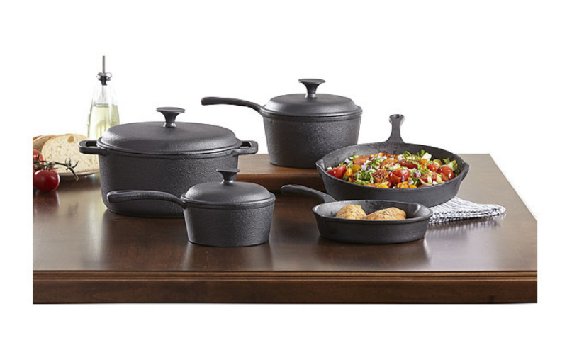 New 3-Pc. Pre-Seasoned Cast Iron Essential Pan Set