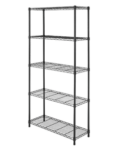 New Whitmor Supreme 5-Shelf Storage Unit - Black