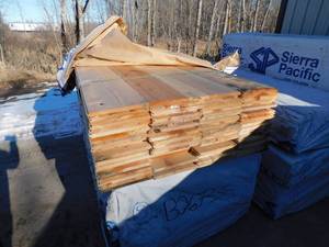 1 x 12 Ponderosa Pine #3 LWP-4 Tongue & Groove Square Back - 634 Linear Feet