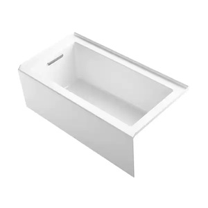 lot 4 image: KOHLER Underscore 60 in. x 32 in. Soaking Bathtub with Left-Hand Drain in White