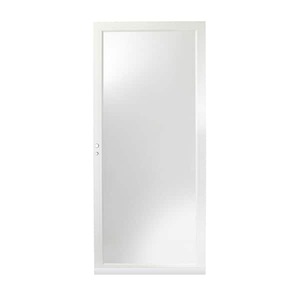 lot 76 image: Andersen 4000 Series 36 in. x 80 in. White Left-Hand Full View Interchangeable Aluminum Storm Door