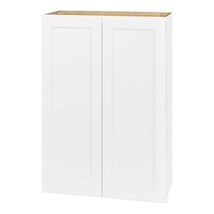 lot 167 image: Hampton Bay Avondale 30 in. W x 12 in. D x 42 in. H Ready to Assemble Plywood Shaker Wall Kitchen Cabinet in Alpine White