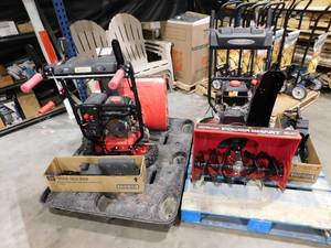 lot 27 image: (2) PowerSmart 24 in. 2-Stage Electric Start Gas Snow Blower with Heated Handles and LED Light PartsRepair