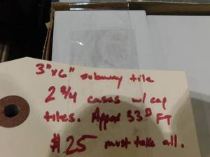 lot 46 image: 3 x 6 Subway Tile (33 S.F)
