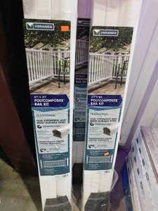 lot 57 image: White PolyComposite Vinyl Rail Kit
