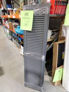 lot 60 image: (6) Gray window shutters 15 x 59