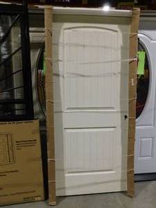lot 68 image: JELD-WEN 36 in. x 80 in. Santa Fe Primed Left-Hand Smooth Solid Core Molded Composite MDF Single Prehung Interior Door