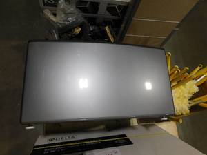 lot 117 image: Whirlpool 15.5 in. Chrome Shadow Laundry Pedestal with Storage Drawer