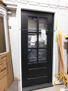 lot 78 image: 36 in. x 80 in. Legacy 6 Lite Clear Glass L.H Inswing Prehung Front Door
