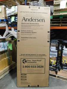 lot 160 image: Andersen 4000 Series 32 in. x 80 in. White Full View Interchangeable Aluminum Storm Door