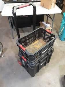lot 6 image: Bauer modular rolling toolbox and storage tote