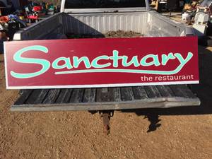 Sanctuary Acrylic Restaurant Sign
