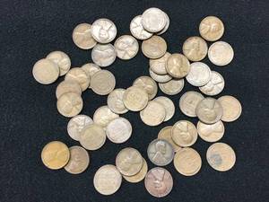 50 Wheat Pennies 1930s