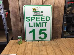Speed Limit 15 Metal Sign
