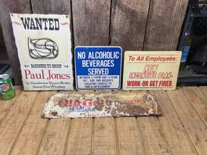 4 Vintage Signs